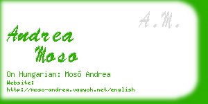 andrea moso business card