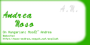 andrea moso business card